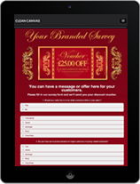 Salon surveys on iPad