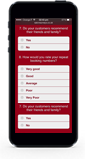 Salon surveys on iPhone